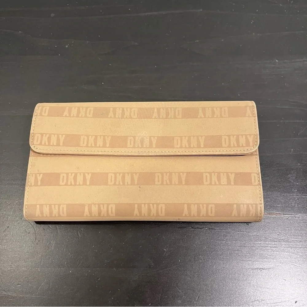 DKNY Beige Logo Wallet
